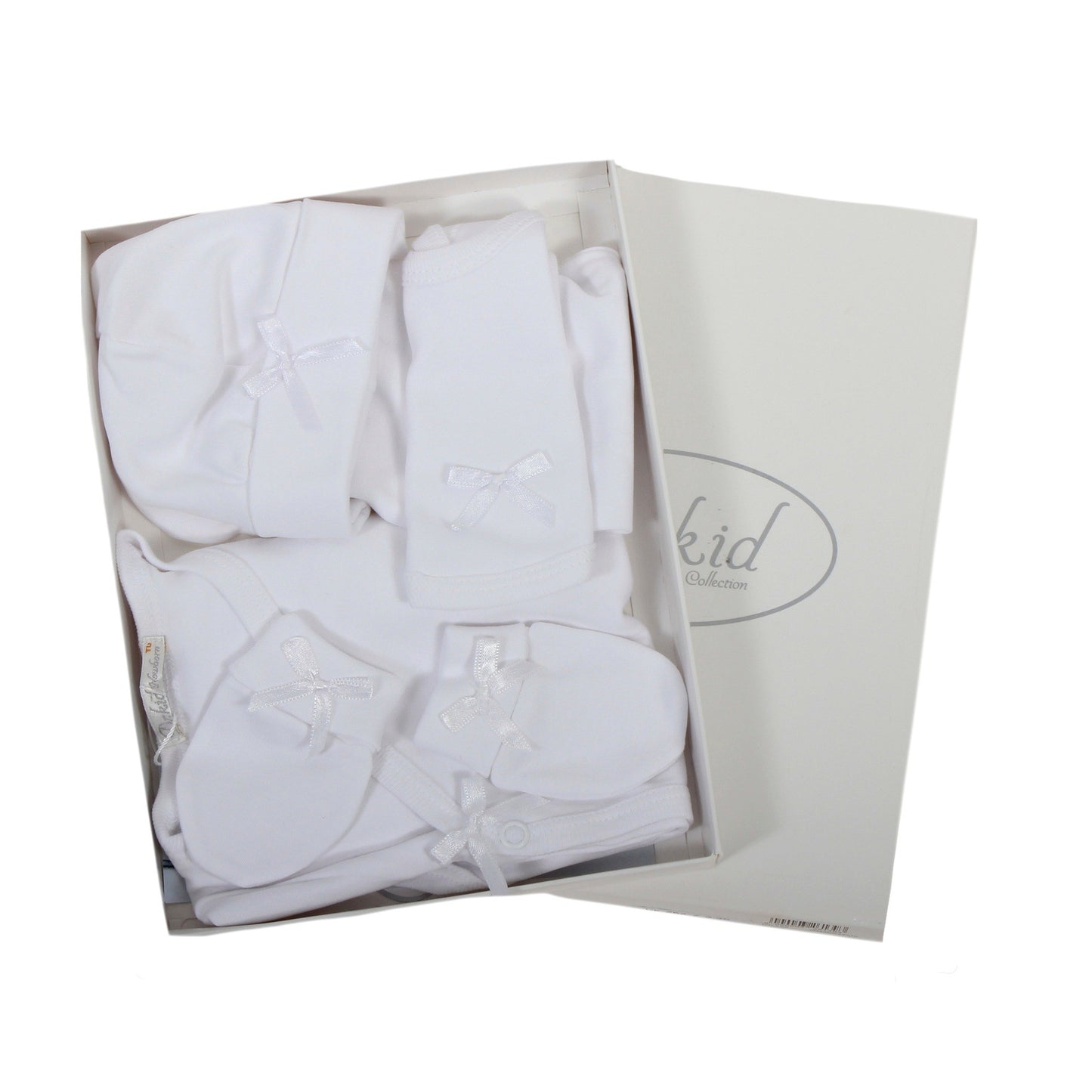 Load image into Gallery viewer, 5 Piece Baby Essentials - White 3211 - Lala Kids 
