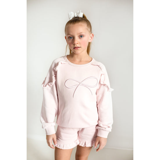 Lily Gaufrette pink ruffle jumper 