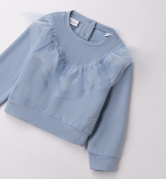 Sarabanda girls blue tulle sweater 