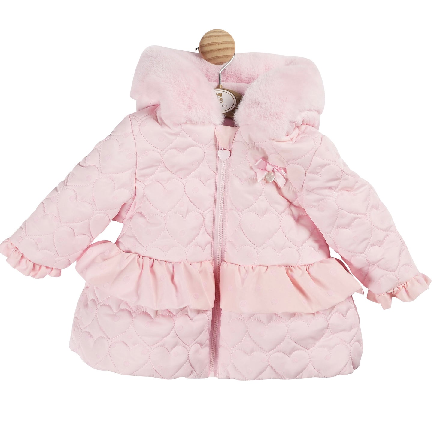 Girls Mintini pale pink winter coat - Adora Childrenswear 