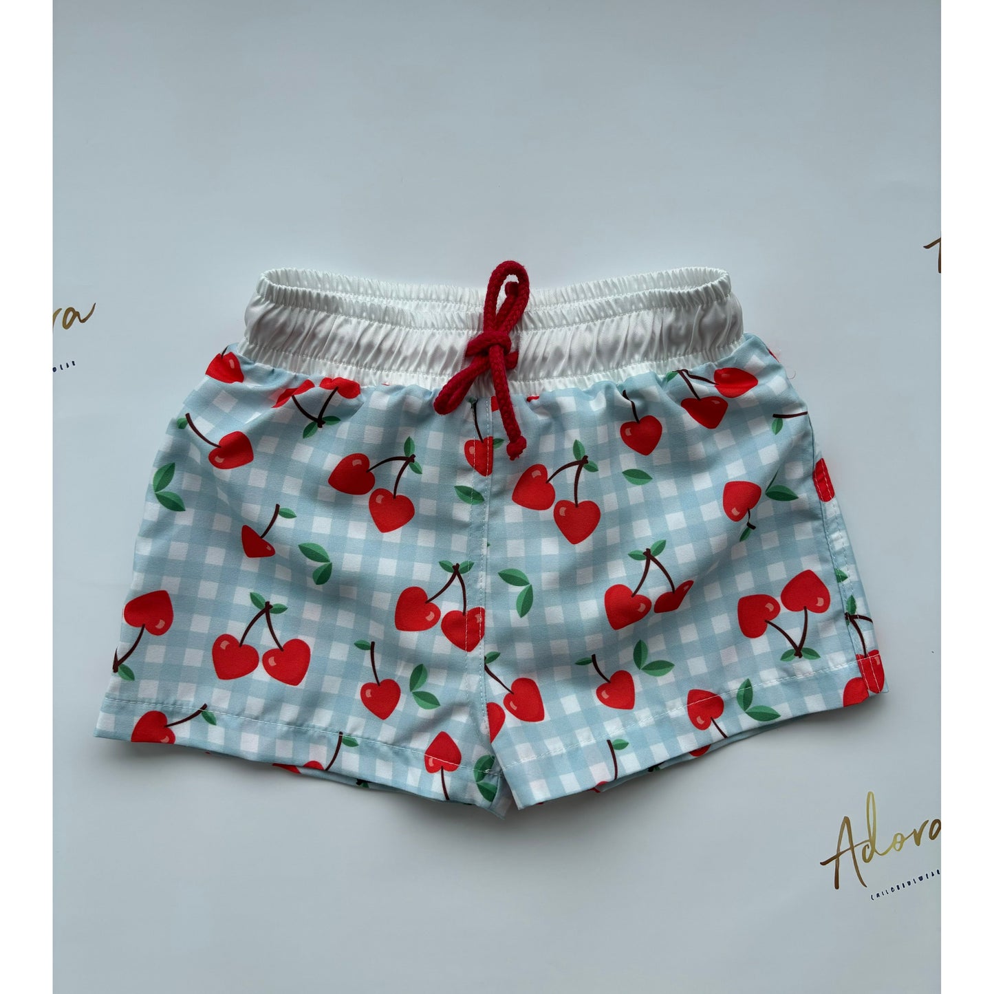 Boys cherry print cute swim shorts by Meraki - Adora Childrenswear