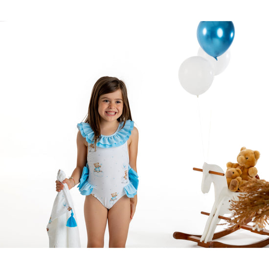 Load image into Gallery viewer, Meia Pata girls ruffle swimming costume - Adora Childrenswear
