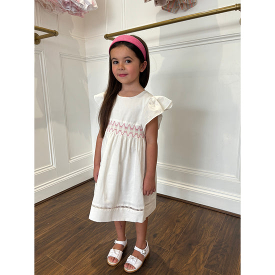 Girls cream dress by Portuguese children’s brand Dr Kid - Adora Childrenswear 