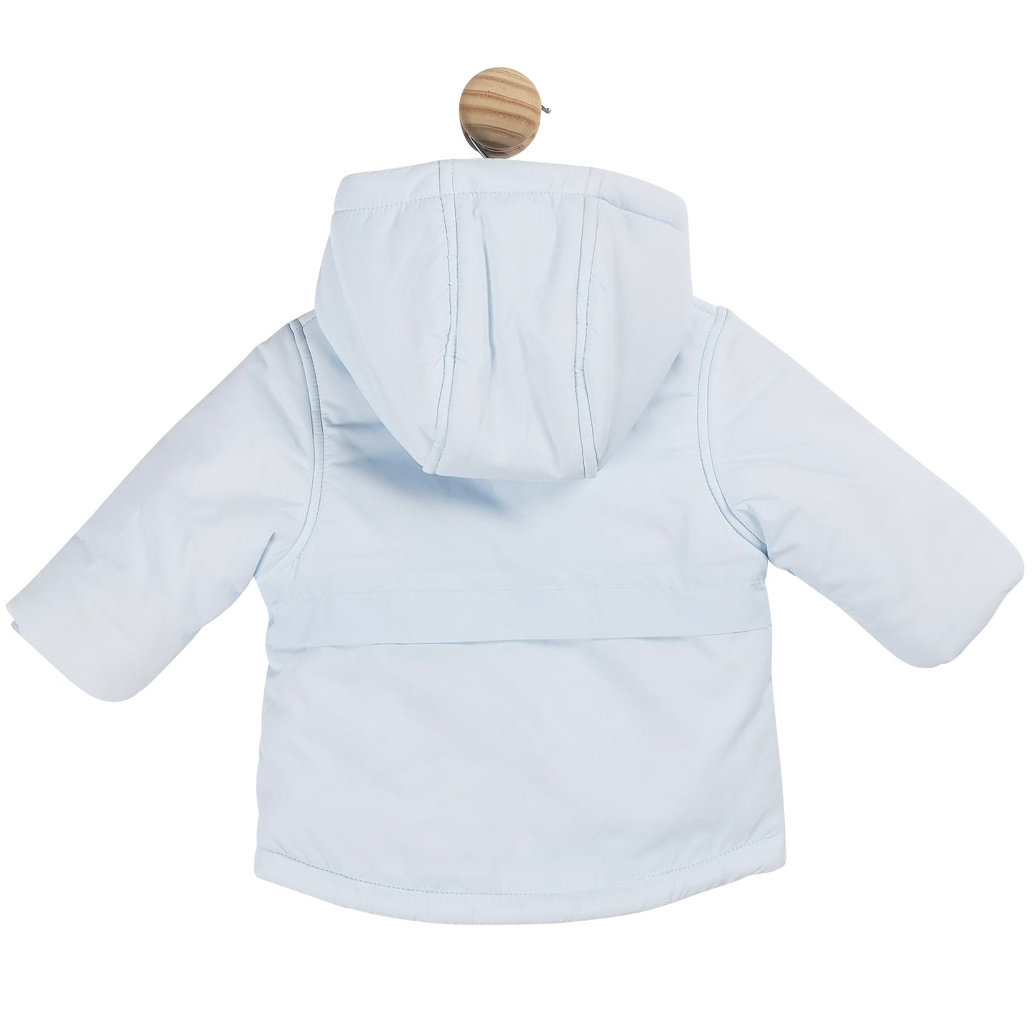 Baby boys pale blue Winter hooded coat - Adora Childrenswear 