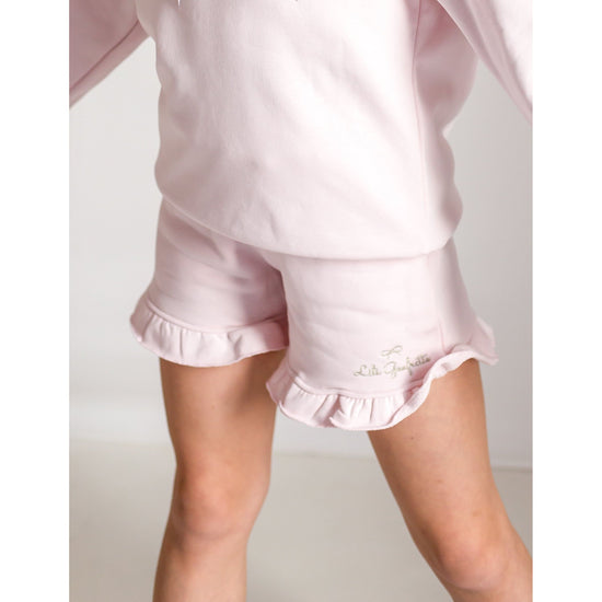Pink ruffle shorts
