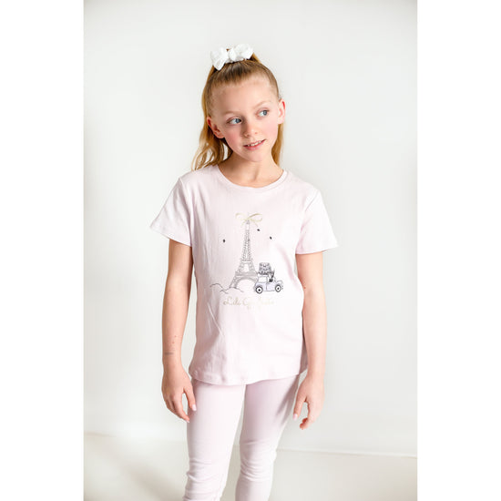 Load image into Gallery viewer, Lily Gaufrette Eiffel Tower t shirt in lavender 
