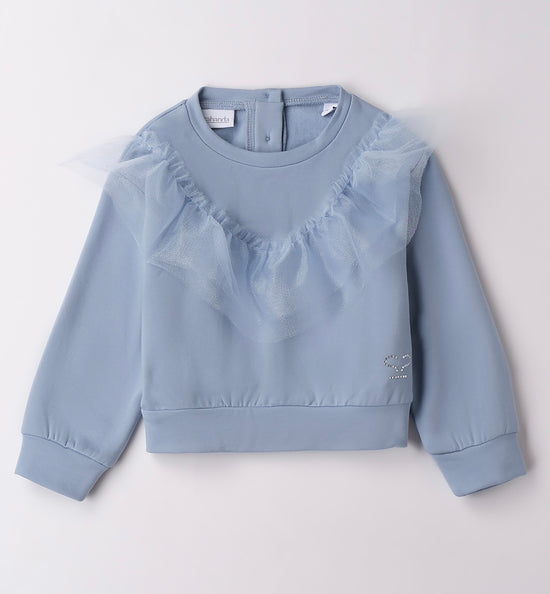Sarabanda girls blue tulle sweater 