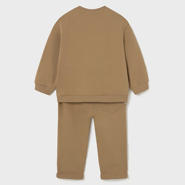 Mayoral boys beige teddy bear pants set 