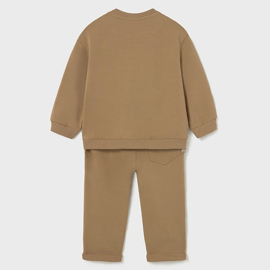 Mayoral boys beige teddy bear pants set 