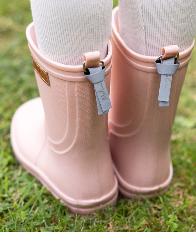 Melia girls pink glitter wellington boots 