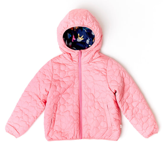 Catimini girls reversible multi coloured coat 