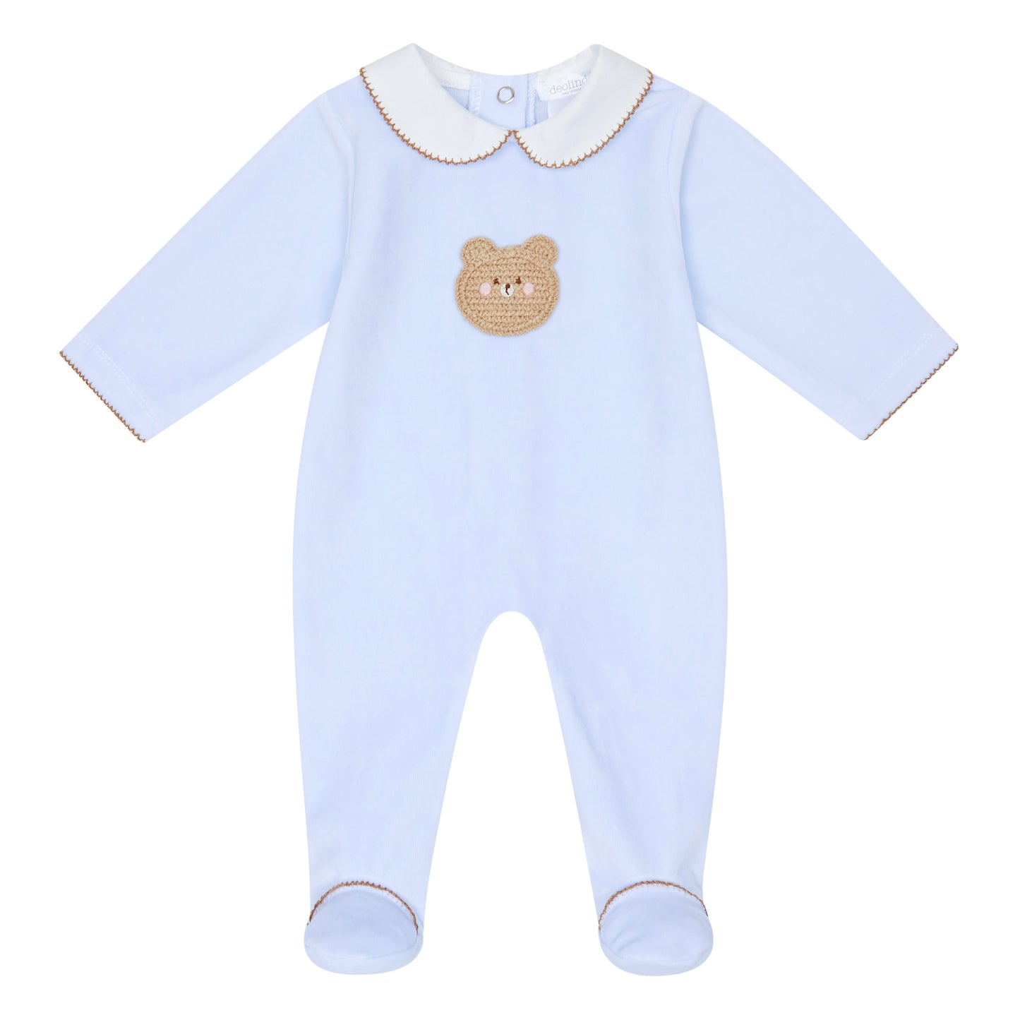 Deolinda baby boys blue teddy bear baby grow