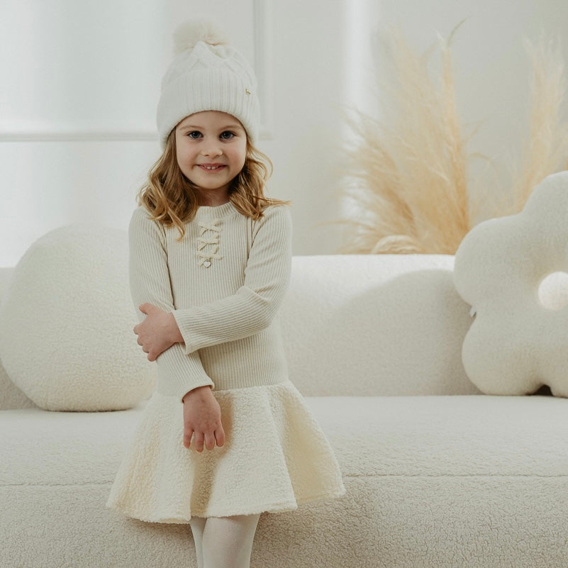 Baby girls pretty cream dress by Jamiks - Adora Childrenswear 