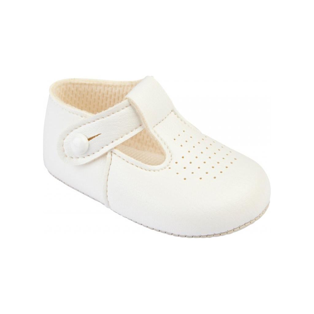 White pram shoes for baby by Babypods - Adora Childrenswear