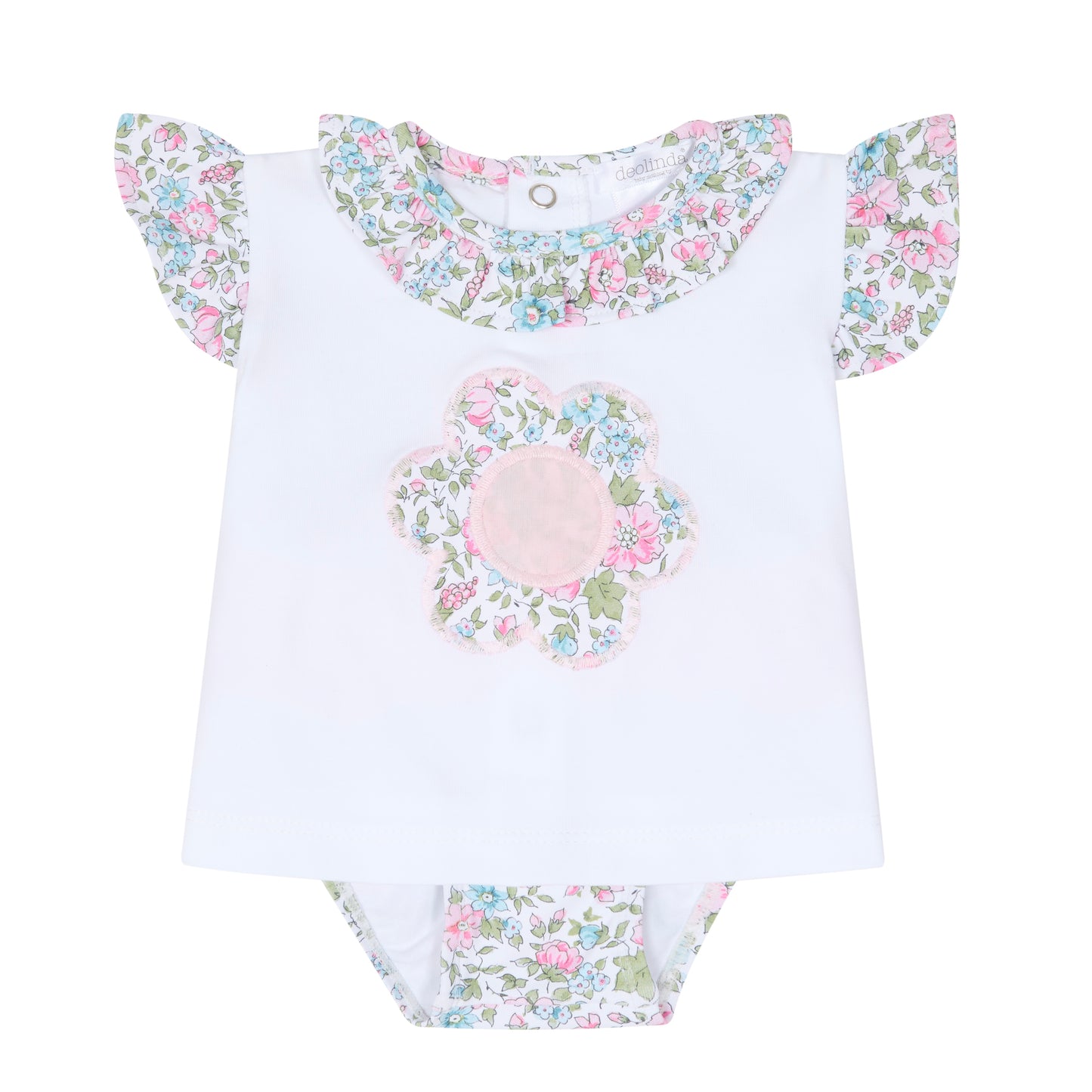 Deolinda baby girls beach vest and bikini bottoms with ruffles 