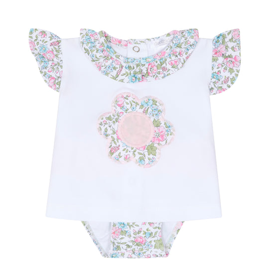 Deolinda baby girls beach vest and bikini bottoms with ruffles 