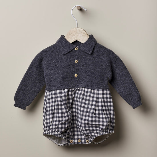 Wedoble baby boys grey romper - Adora Childrenswear