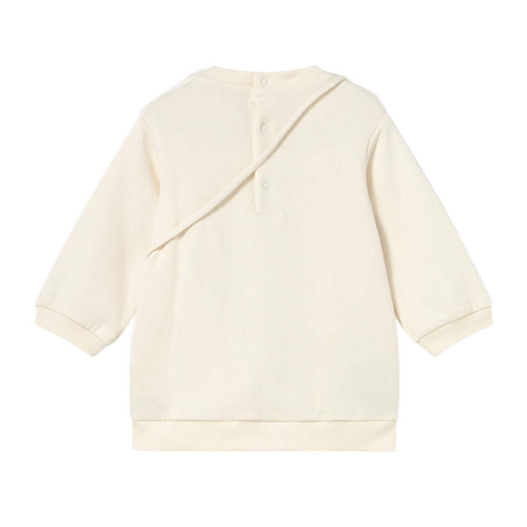 Cream Faux Fur Dress with Teddy Bear Bag 9573