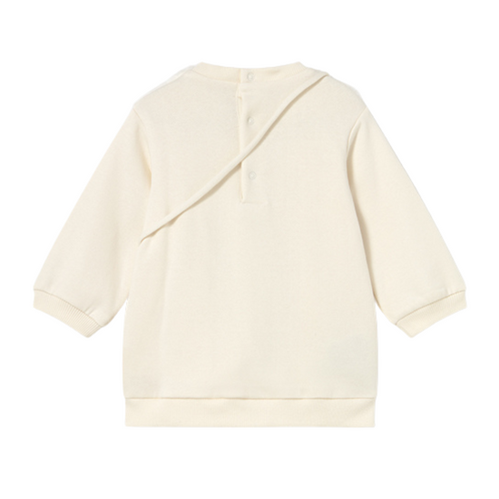 Cream Faux Fur Dress with Teddy Bear Bag 9573