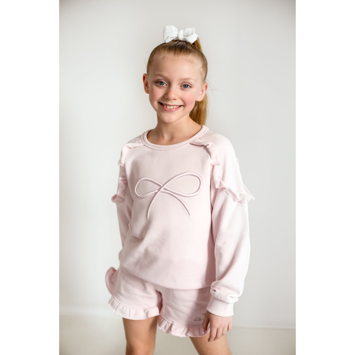 Lily Gaufrette pink ruffle jumper 