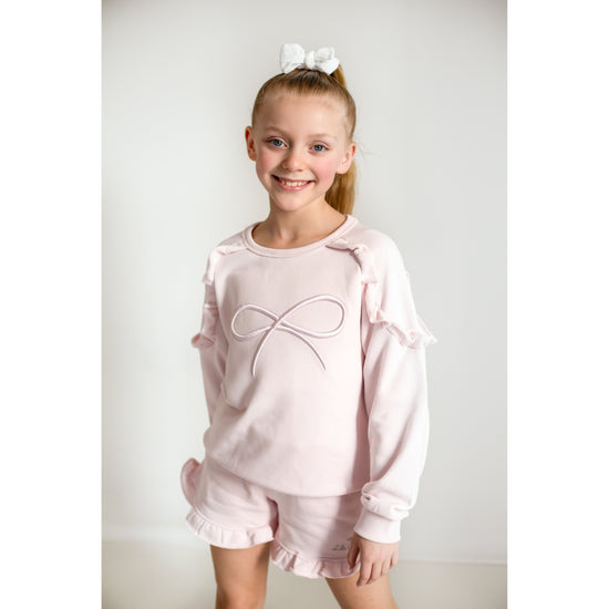 Load image into Gallery viewer, Lily Gaufrette pink ruffle jumper 
