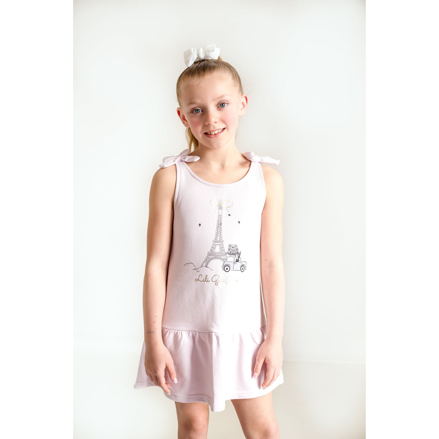 Lily Gaufrette lavender Eiffel Tower dress 