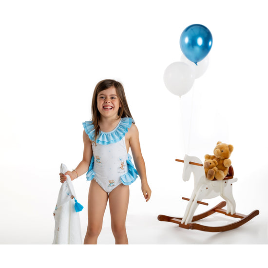 Load image into Gallery viewer, Girls swimming costumer from Meia Pata - Adora Childrenswear
