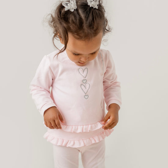 Pastels & co girls pink sporty leggings set 