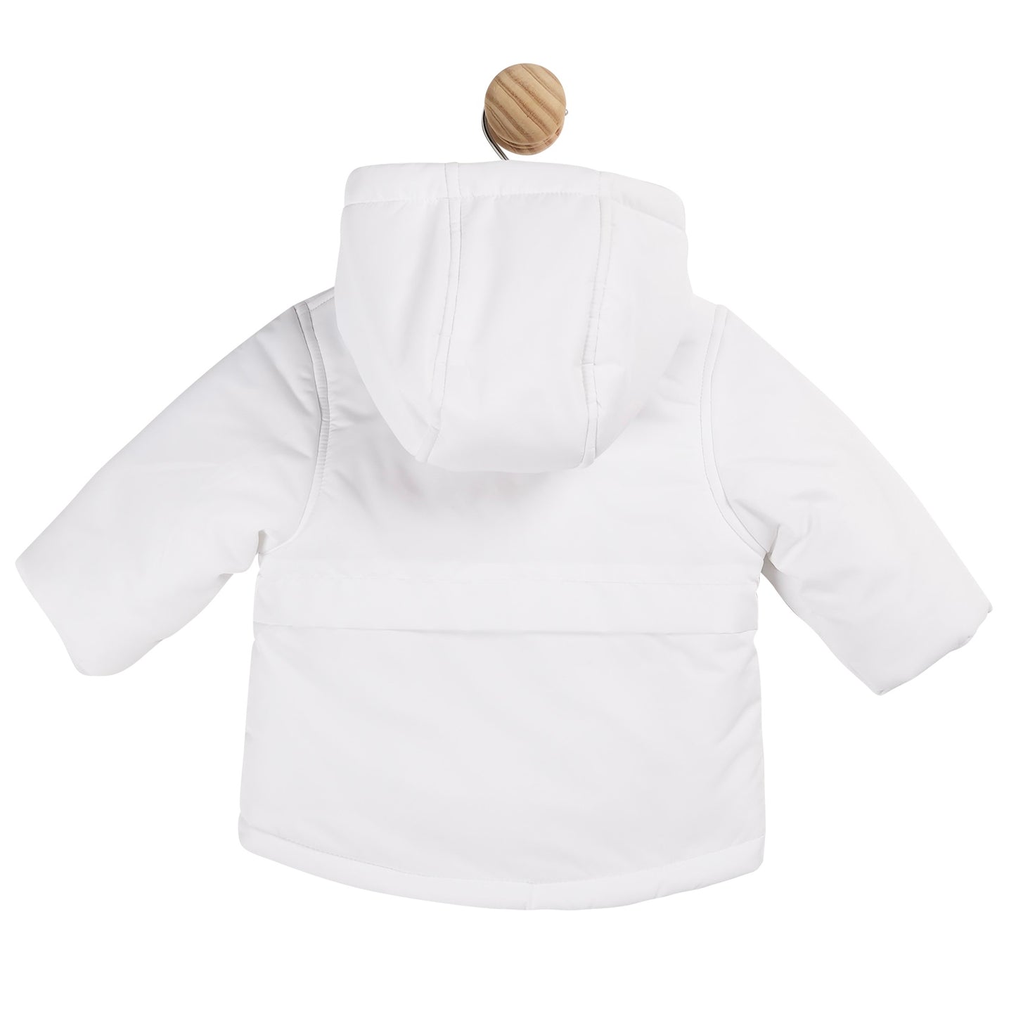 Mintini boys white Winter coat with hood - Adora Childrenswear