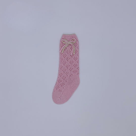 Pink And Cream Socks 3567
