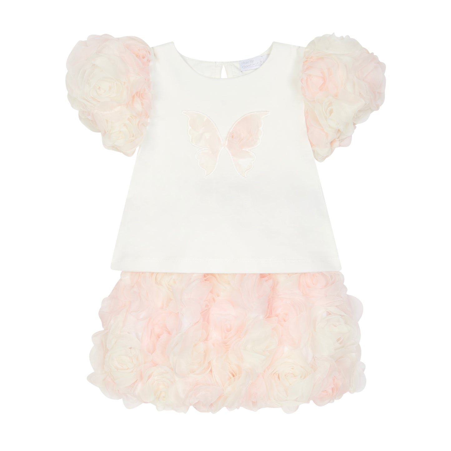 Chic by Deolinda girls pastel floral tulle skirt set 