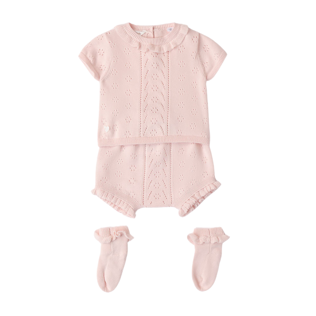 Baby girls pink knitted set - Adora Childrenswear