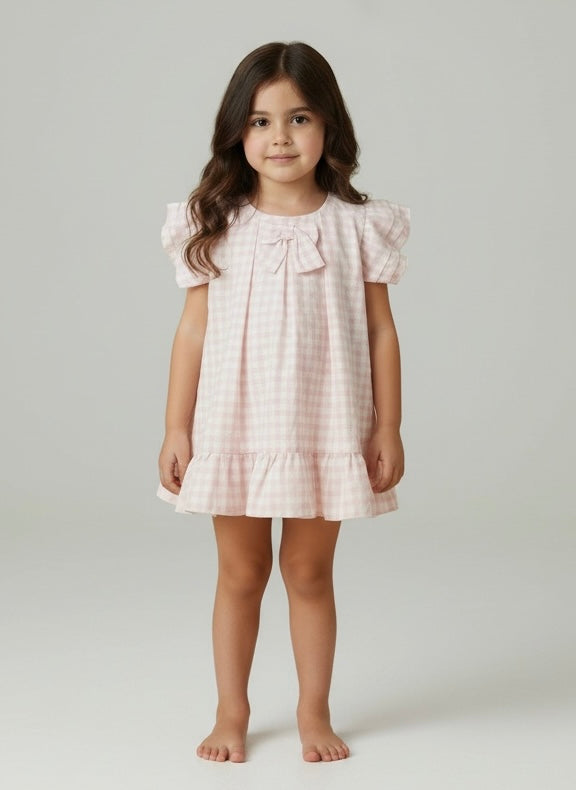 Pastels & Co pink gingham dress