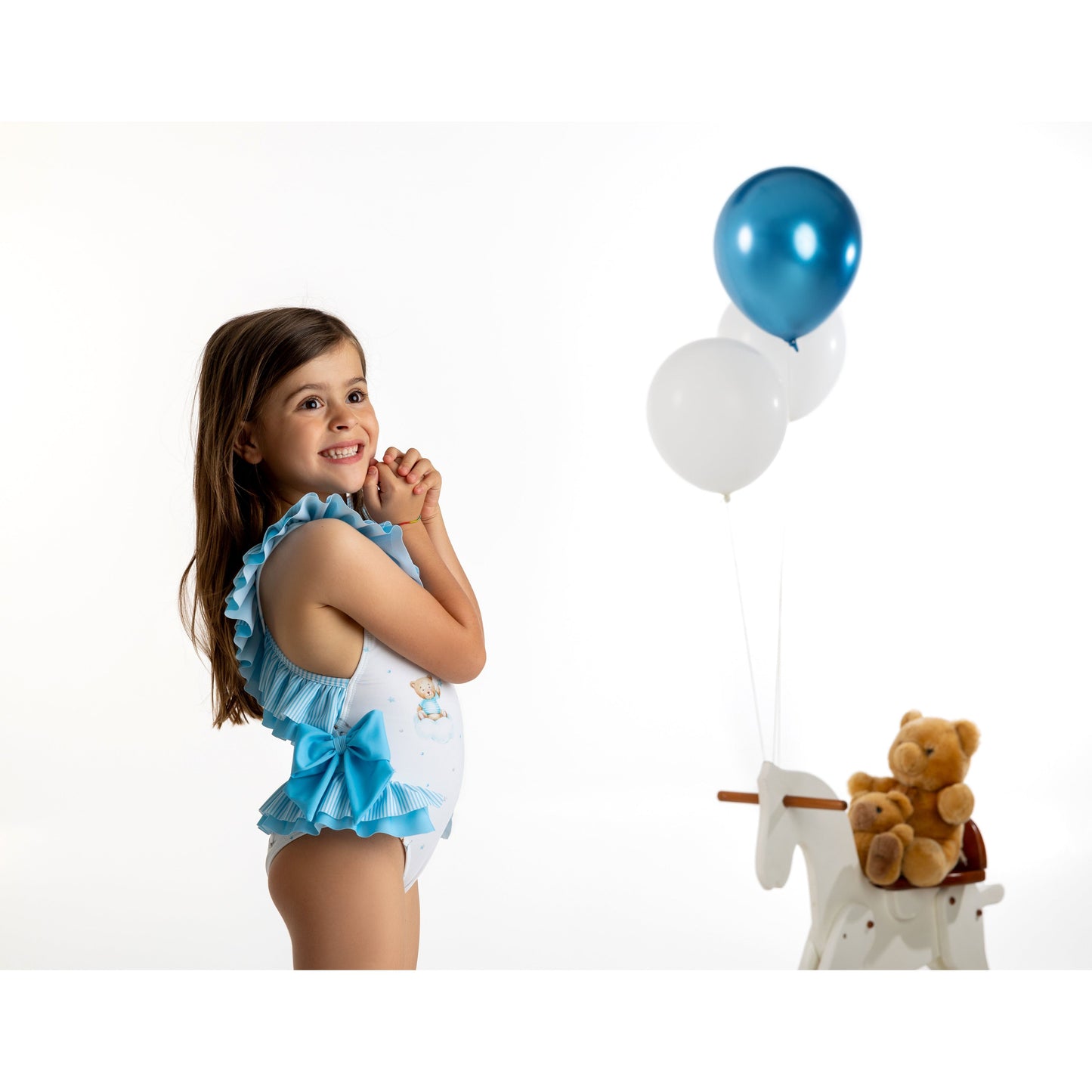 Load image into Gallery viewer, Girls teddy bear swimming costume by Meia Pata - Adora
