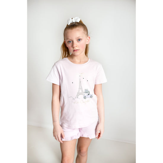 Load image into Gallery viewer, Lily Gaufrette lavender ruffle shorts 
