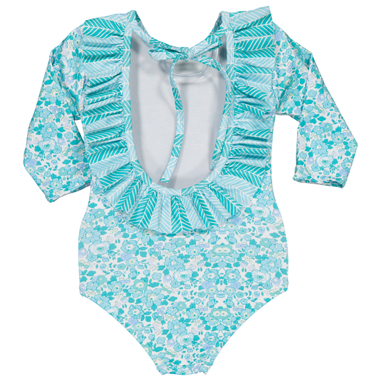 Little girls swim costume in aqua blue - Adora