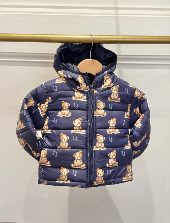 Navy padded Arlo bear coat 