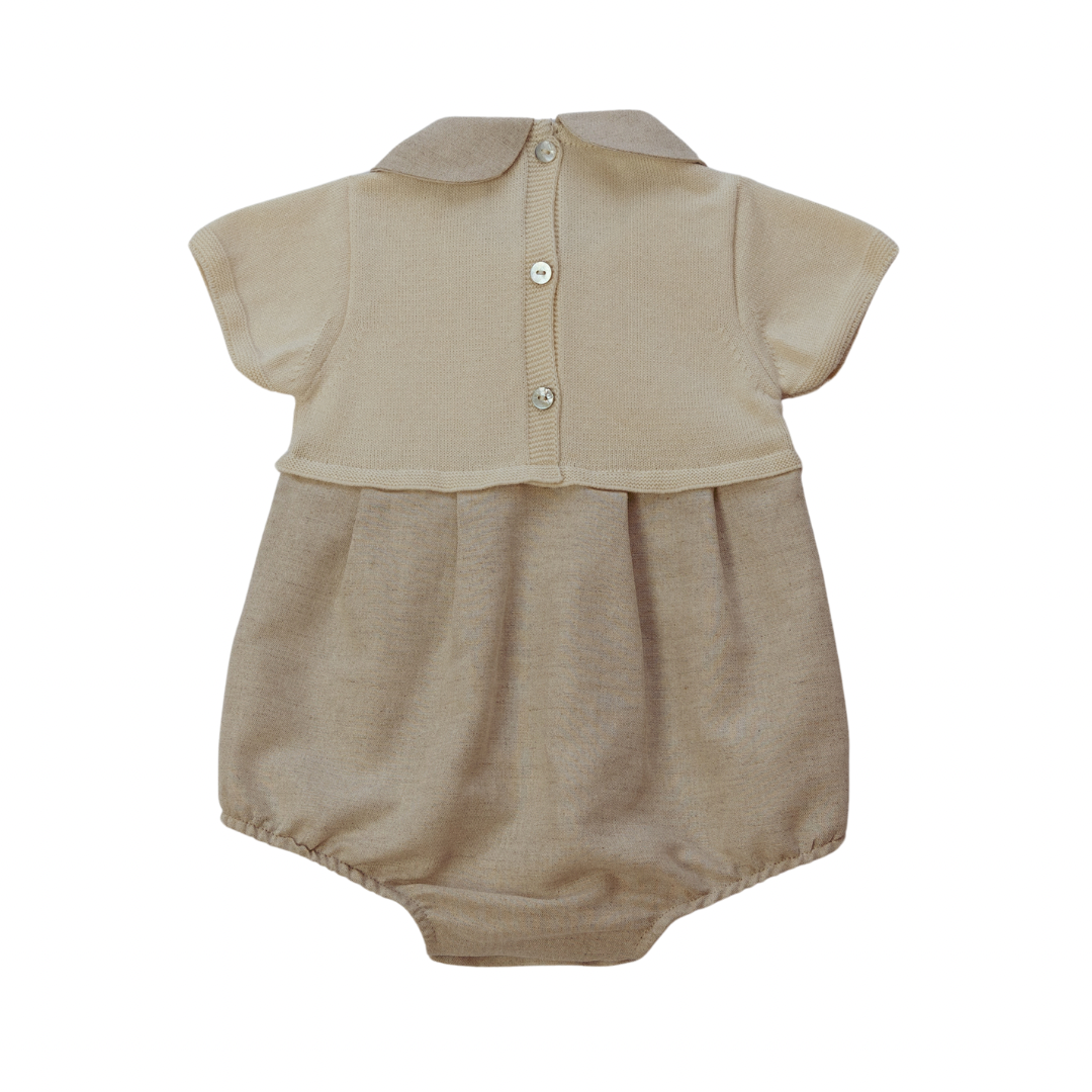 Unisex beige romper by Rigola - Adora Childrenswear 