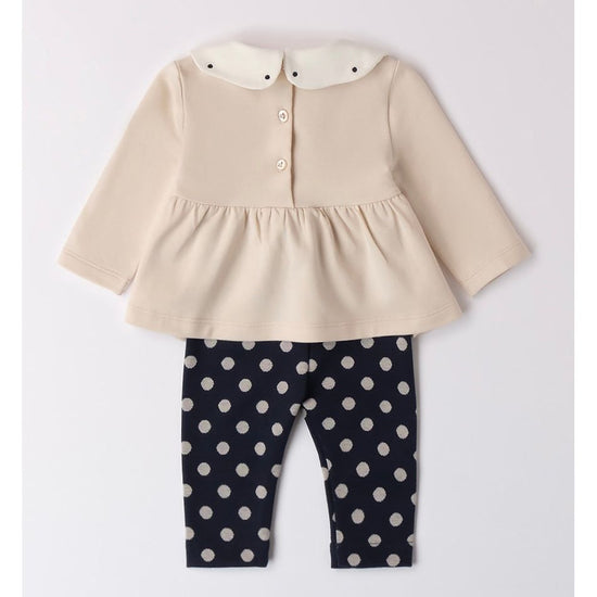 Baby girls navy and beige leggings set - Adora Childrenswear