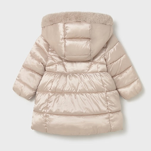 Mayoral girls hold padded Winter coat with hood 