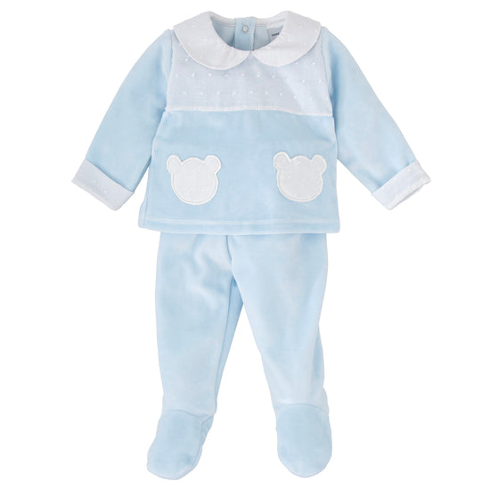 Babidu baby boys two price velour baby set 