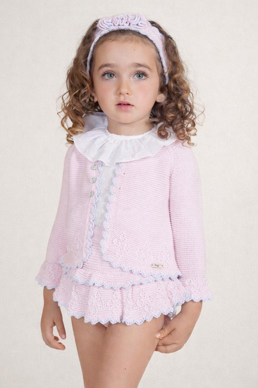 Rahigo SS26 girls baby pink and blue filly jam pants set 