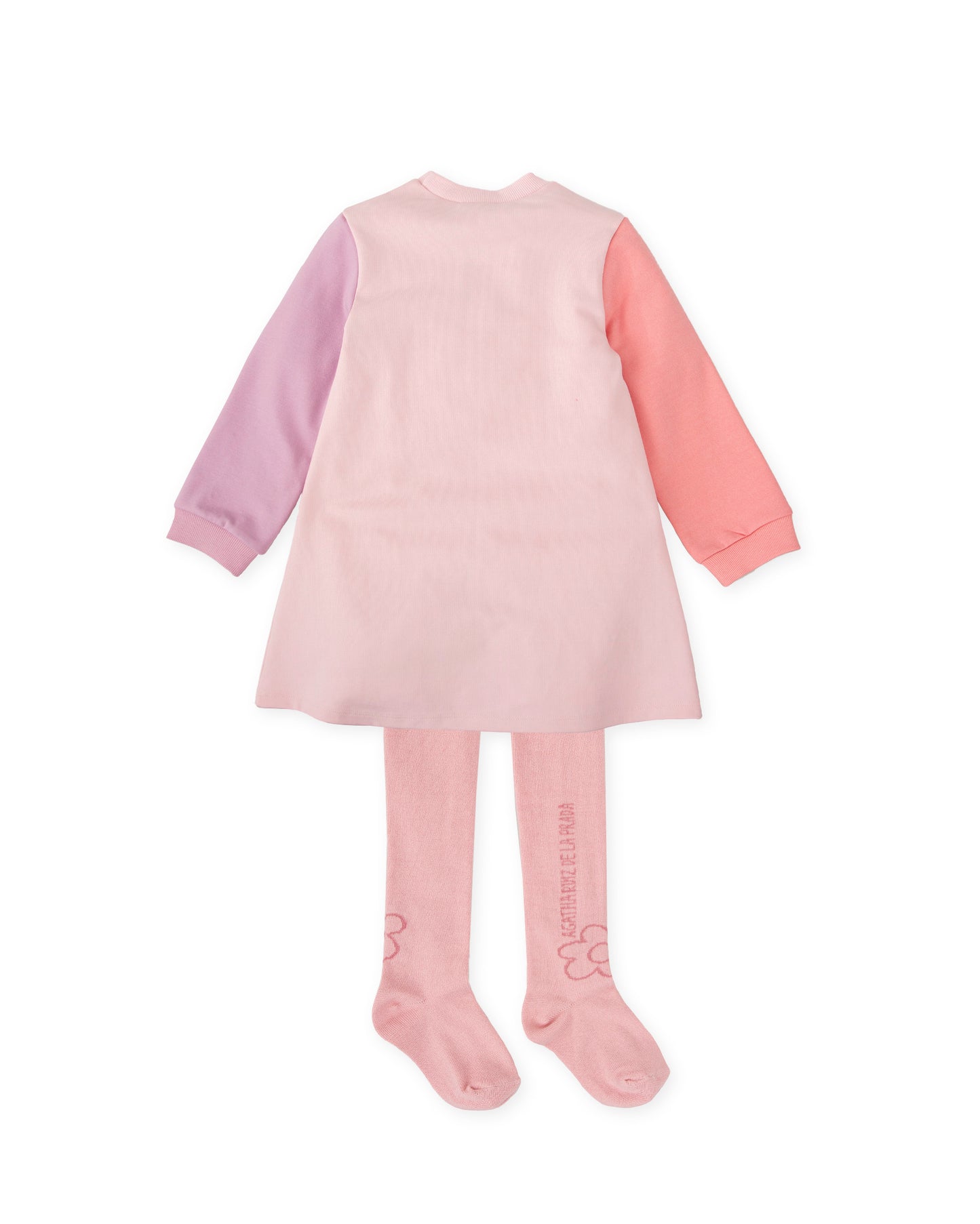 Agatha Ruiz De La Prada girls pink dress and tights 