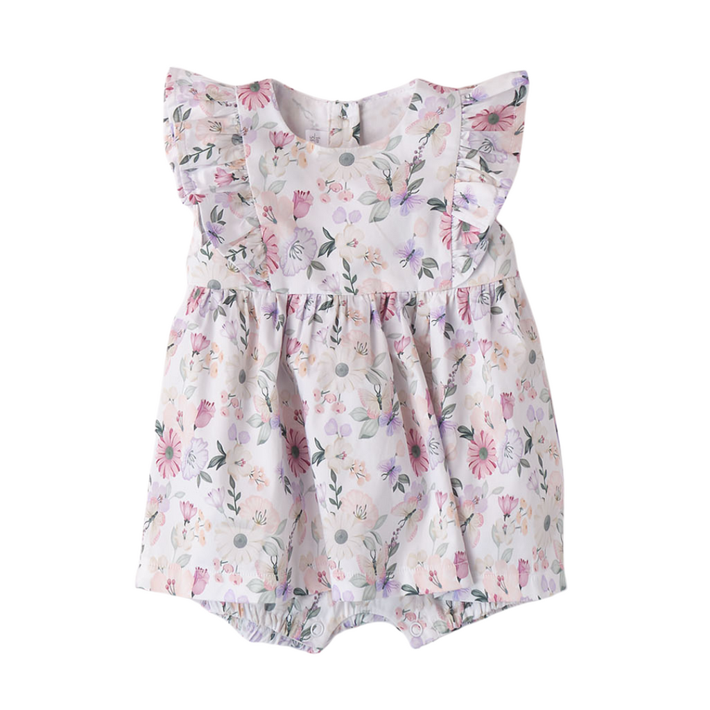 Pink floral romper dress online