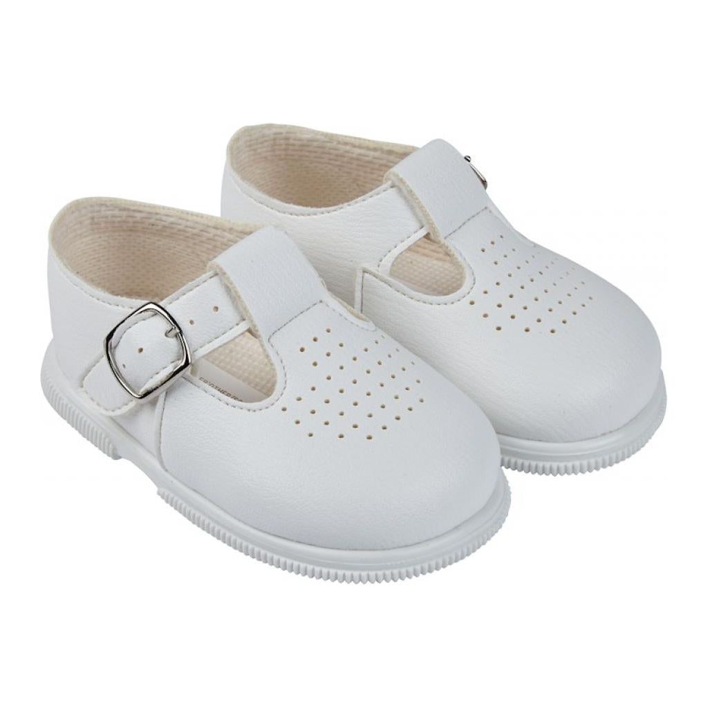 Babypods first walker shoes in matte white - Adora Childrenswear