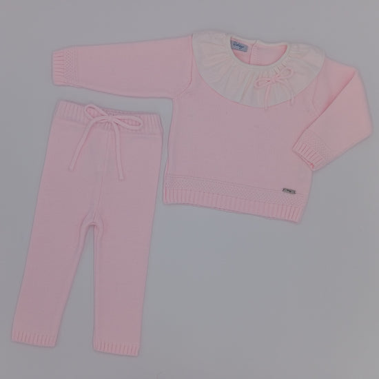 Rahigo girls pink knitted tracksuit new for Winter 2024 - Adora Childrenswear