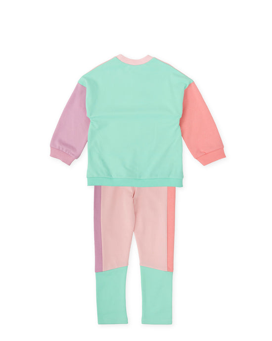 Agatha Ruiz De La Prada girls pink, mint and lilac leggings set 