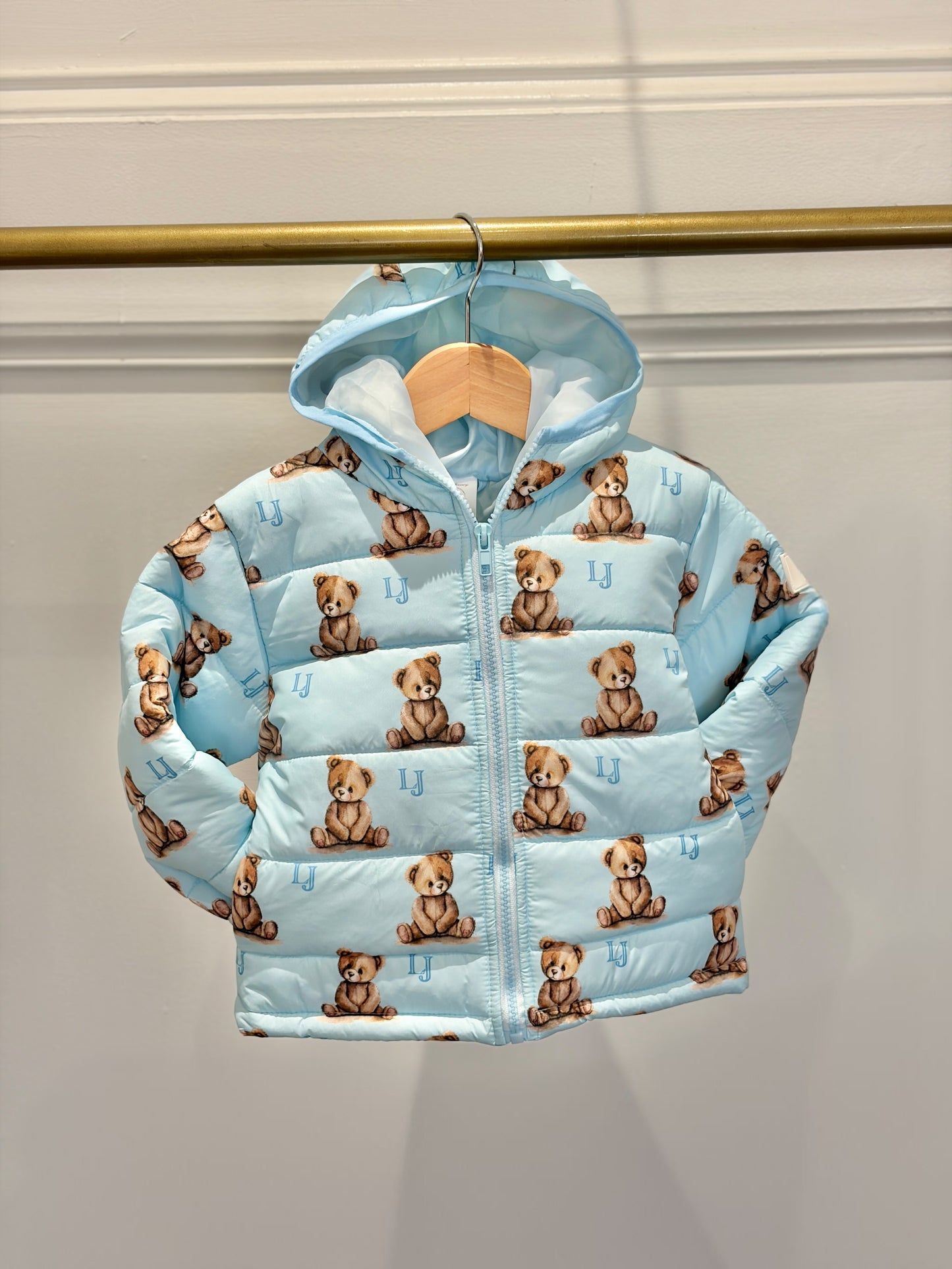 Blue Arlo Bear Teddy Bear coat 