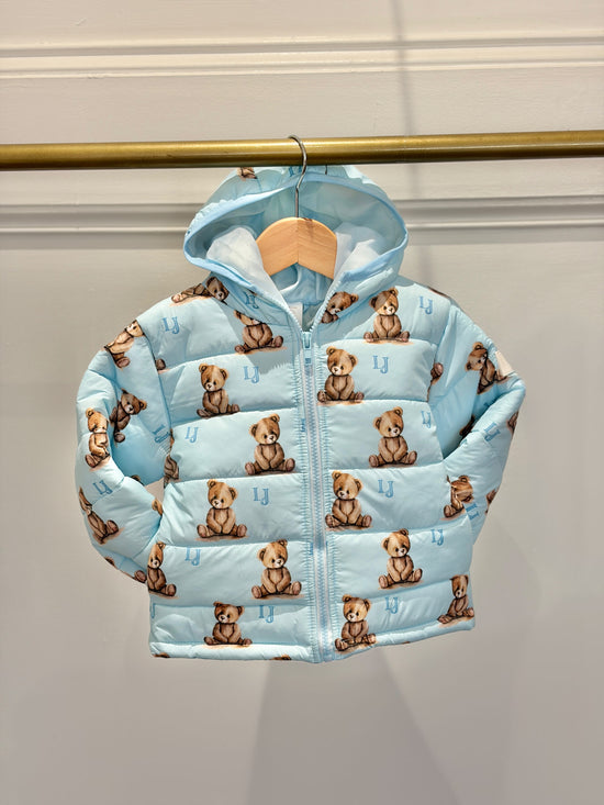 Blue Arlo Bear Teddy Bear coat 