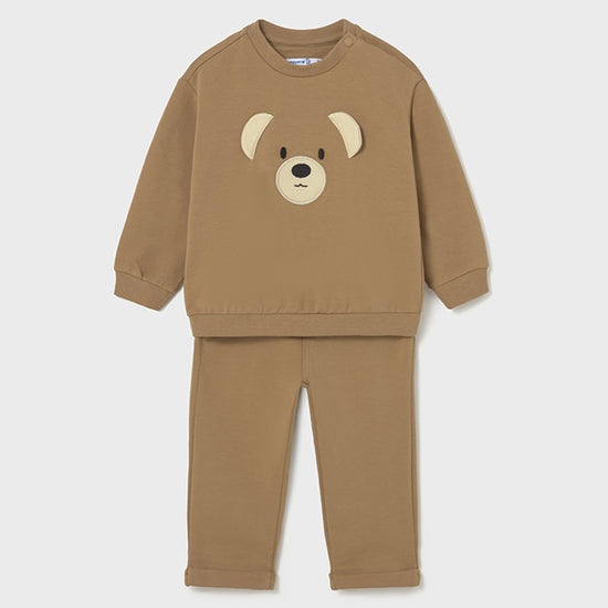 Mayoral boys beige teddy bear pants set 